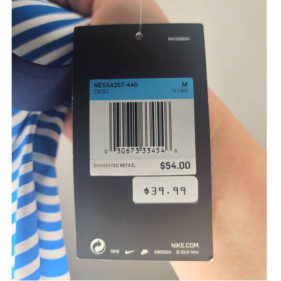 NWT Nike blue stripe tank top - medium - Picture 4 of 4